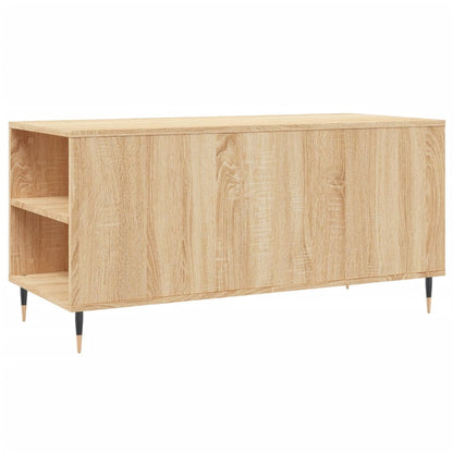 Salontafel 102X44,5X50 Cm Bewerkt Hout Kleurig Sonoma eiken