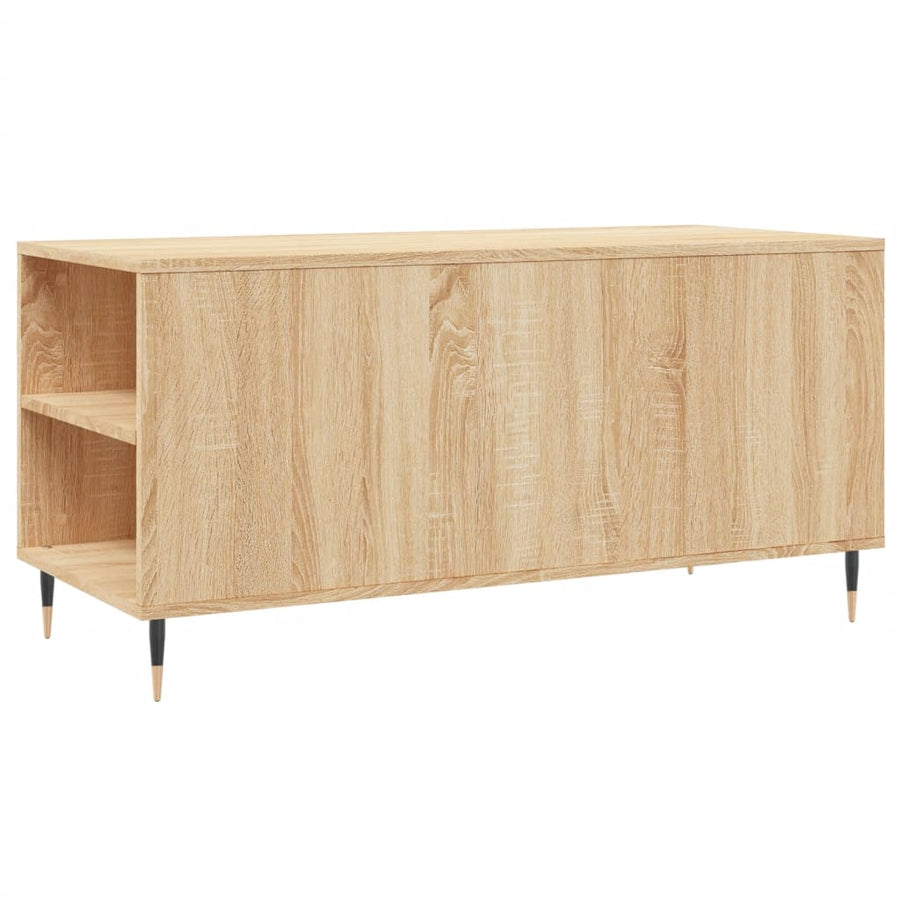 Salontafel 102X44,5X50 Cm Bewerkt Hout Kleurig Sonoma eiken