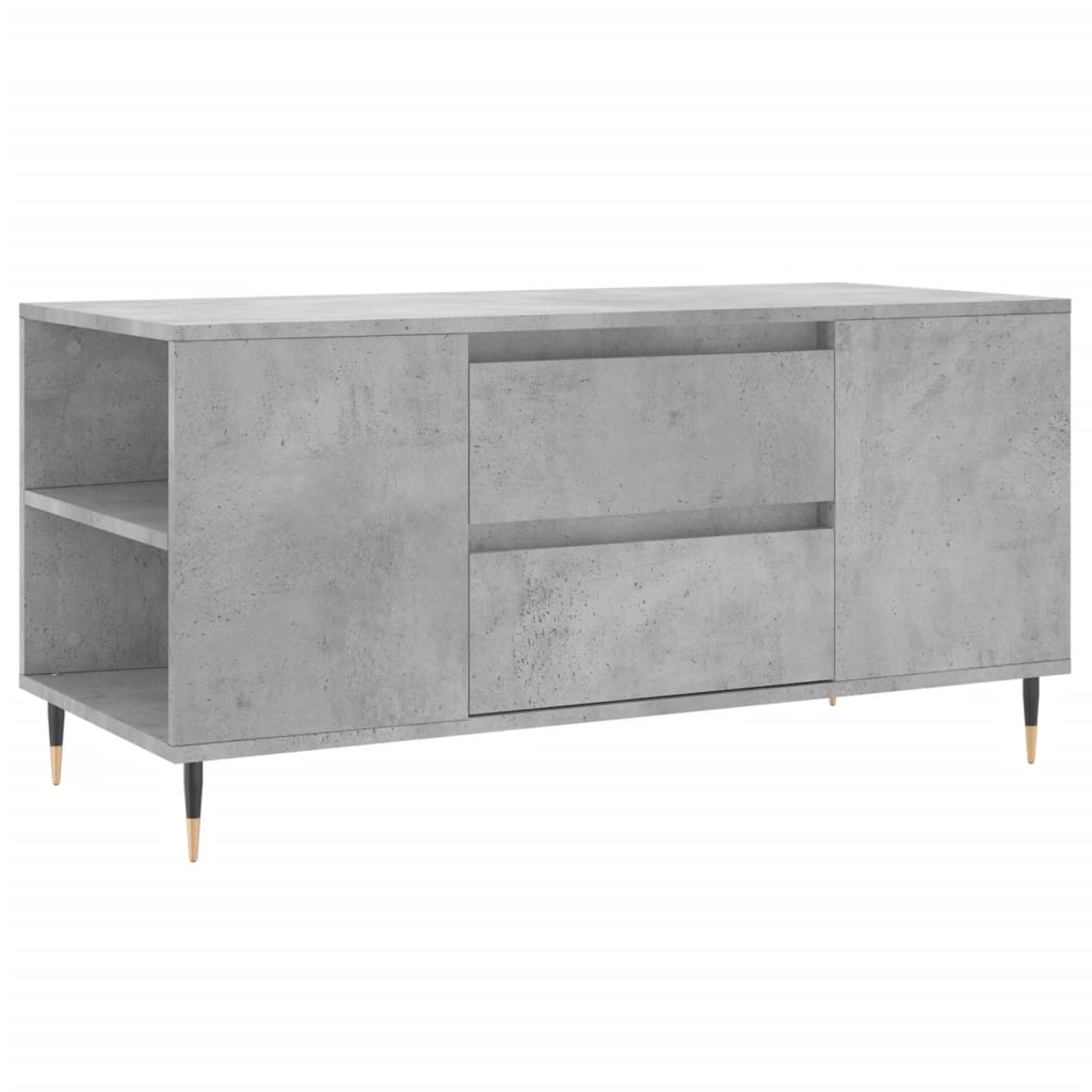 Salontafel 102X44,5X50 Cm Bewerkt Hout Betongrijs