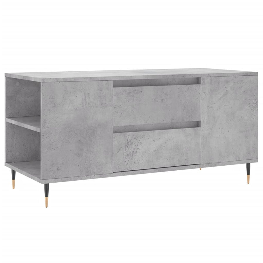 Salontafel 102X44,5X50 Cm Bewerkt Hout Betongrijs