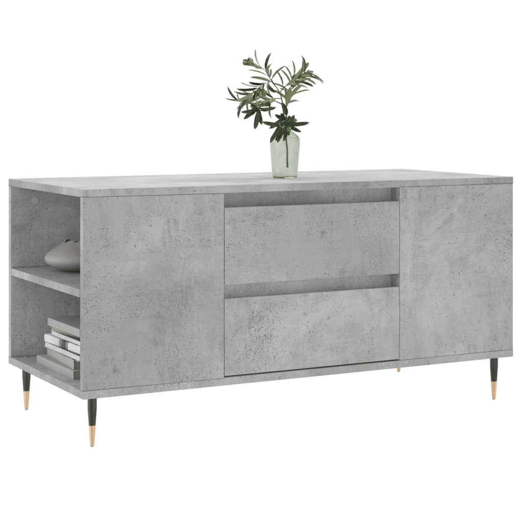 Salontafel 102X44,5X50 Cm Bewerkt Hout Betongrijs