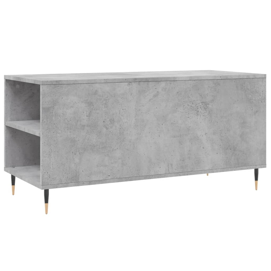 Salontafel 102X44,5X50 Cm Bewerkt Hout Betongrijs