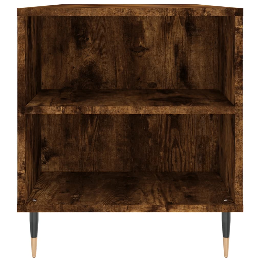Salontafel 02X44,5X50 Cm Bewerkt Hout Kleurig Gerookt eiken