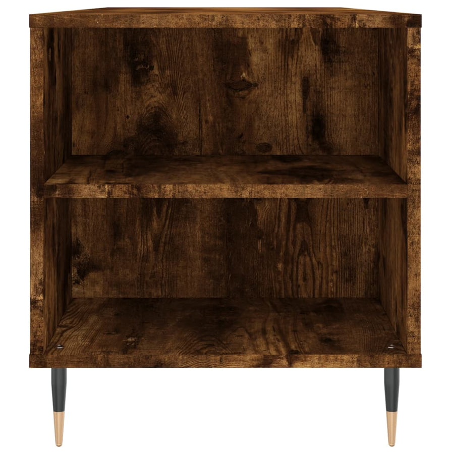 Salontafel 02X44,5X50 Cm Bewerkt Hout Kleurig Gerookt eiken