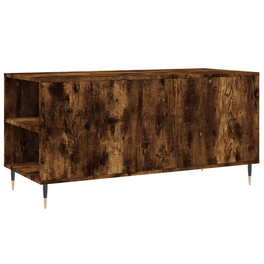 Salontafel 02X44,5X50 Cm Bewerkt Hout Kleurig Gerookt eiken