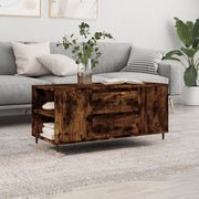 Salontafel 102x44,5x50 cm bewerkt hout gerookt eiken