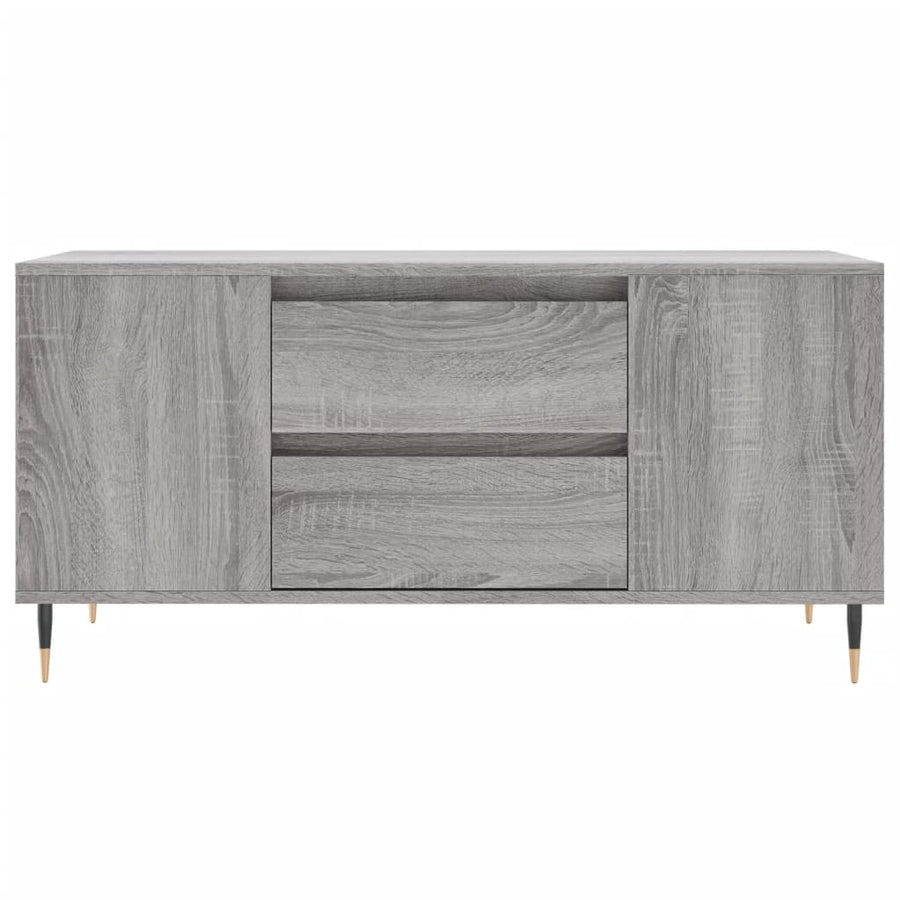 Salontafel 102X44,5X50 Cm Bewerkt Hout Eikenkleur Grijs sonoma