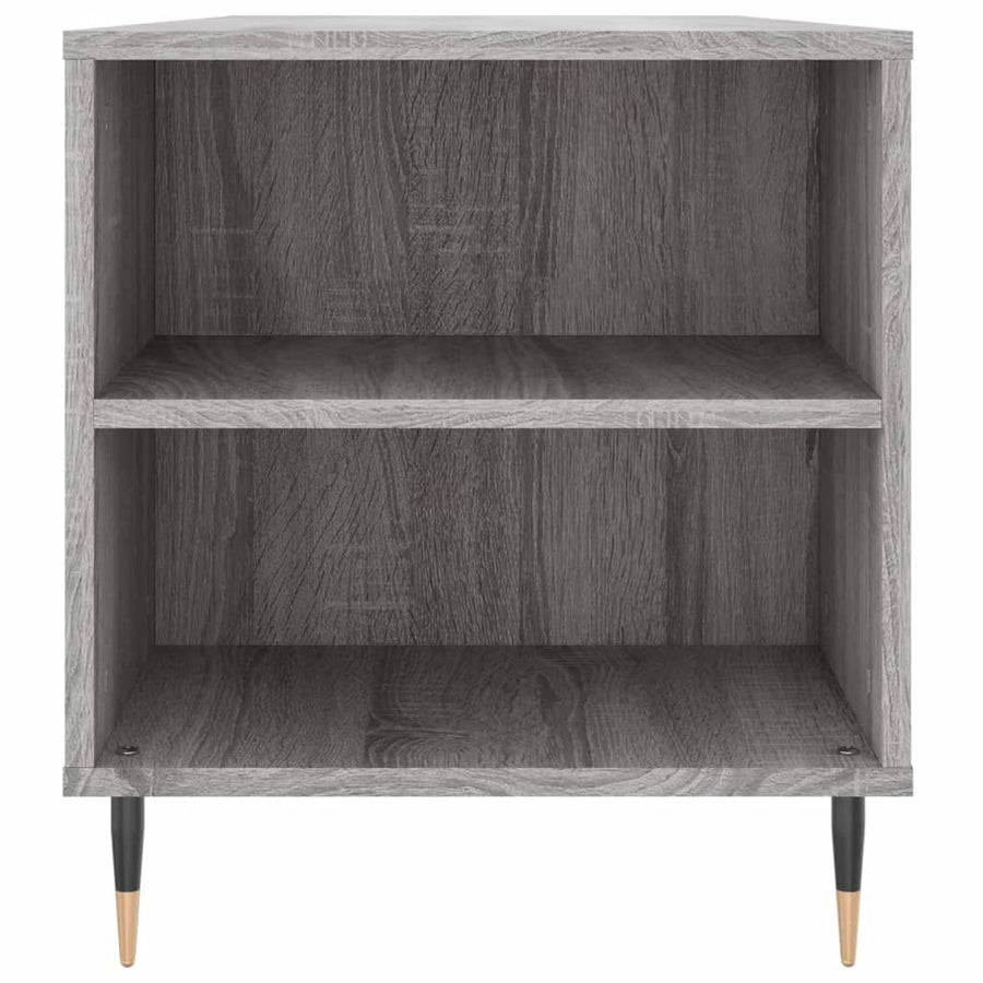 Salontafel 102X44,5X50 Cm Bewerkt Hout Eikenkleur Grijs sonoma