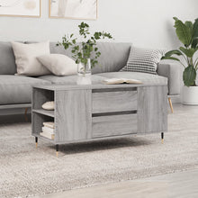 Salontafel 102X44,5X50 Cm Bewerkt Hout Eikenkleur Grijs sonoma