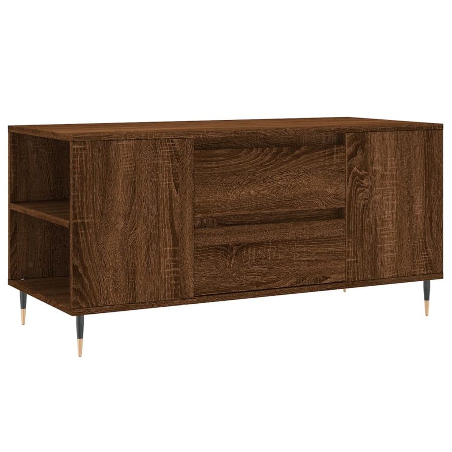 Salontafel 02X44,5X50 Cm Bewerkt Hout bruin eikenkleur