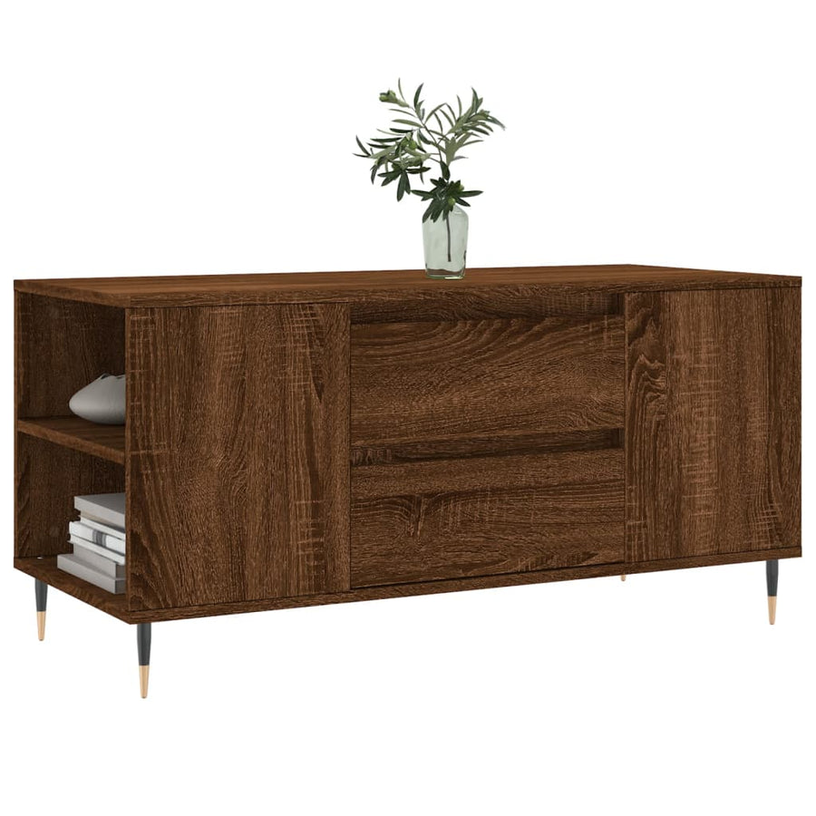 Salontafel 02X44,5X50 Cm Bewerkt Hout bruin eikenkleur