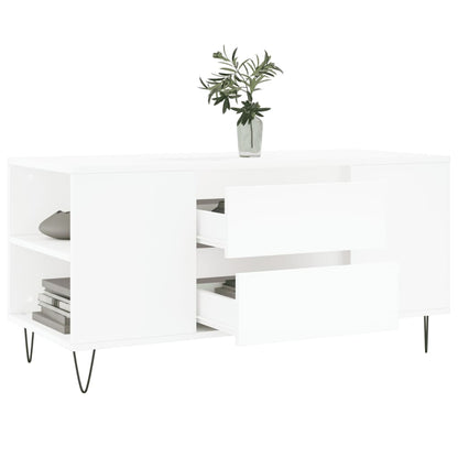 Salontafel 02X44,5X50 Cm Bewerkt Hout Wit