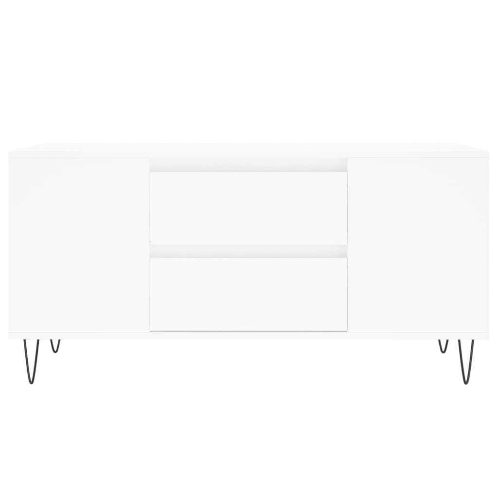 Salontafel 02X44,5X50 Cm Bewerkt Hout Wit