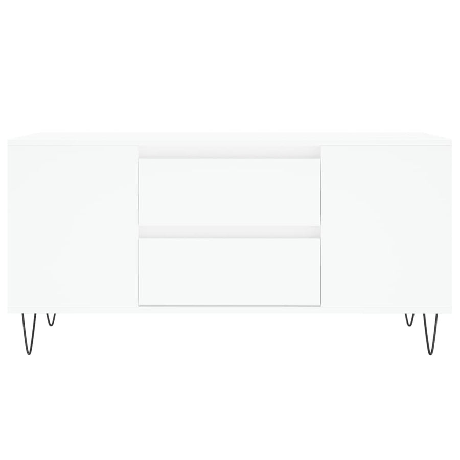 Salontafel 02X44,5X50 Cm Bewerkt Hout Wit