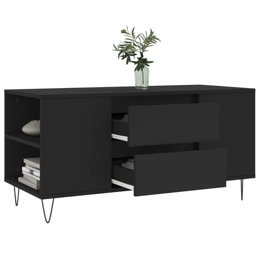 Salontafel 02X44,5X50 Cm Bewerkt Hout Zwart