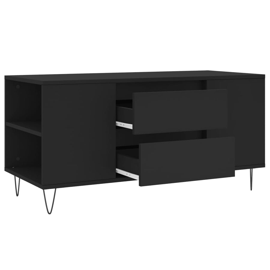 Salontafel 02X44,5X50 Cm Bewerkt Hout Zwart