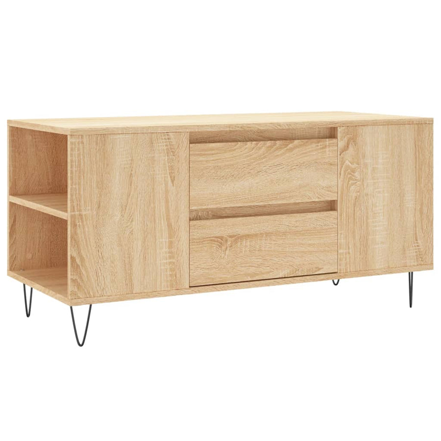Salontafel 02X44,5X50 Cm Bewerkt Hout Kleurig Sonoma eiken