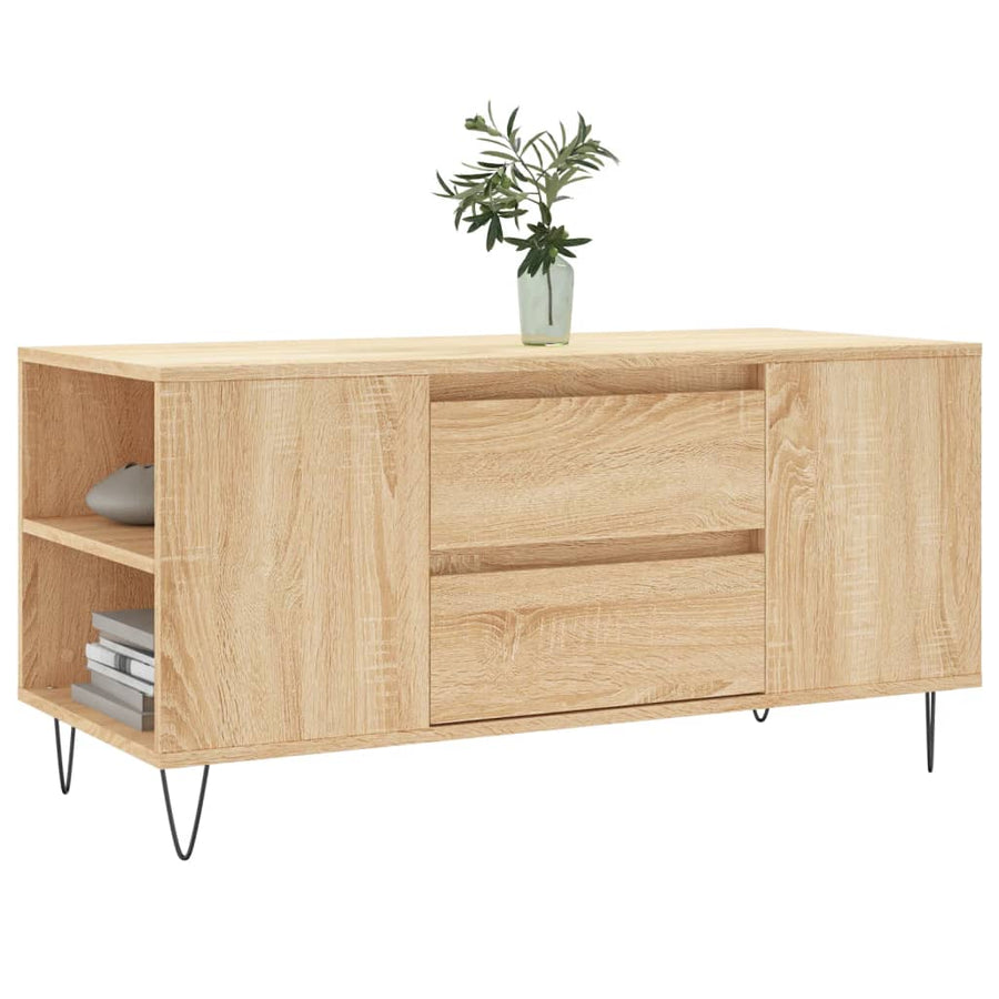 Salontafel 02X44,5X50 Cm Bewerkt Hout Kleurig Sonoma eiken