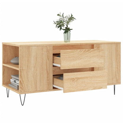 Salontafel 02X44,5X50 Cm Bewerkt Hout Kleurig Sonoma eiken