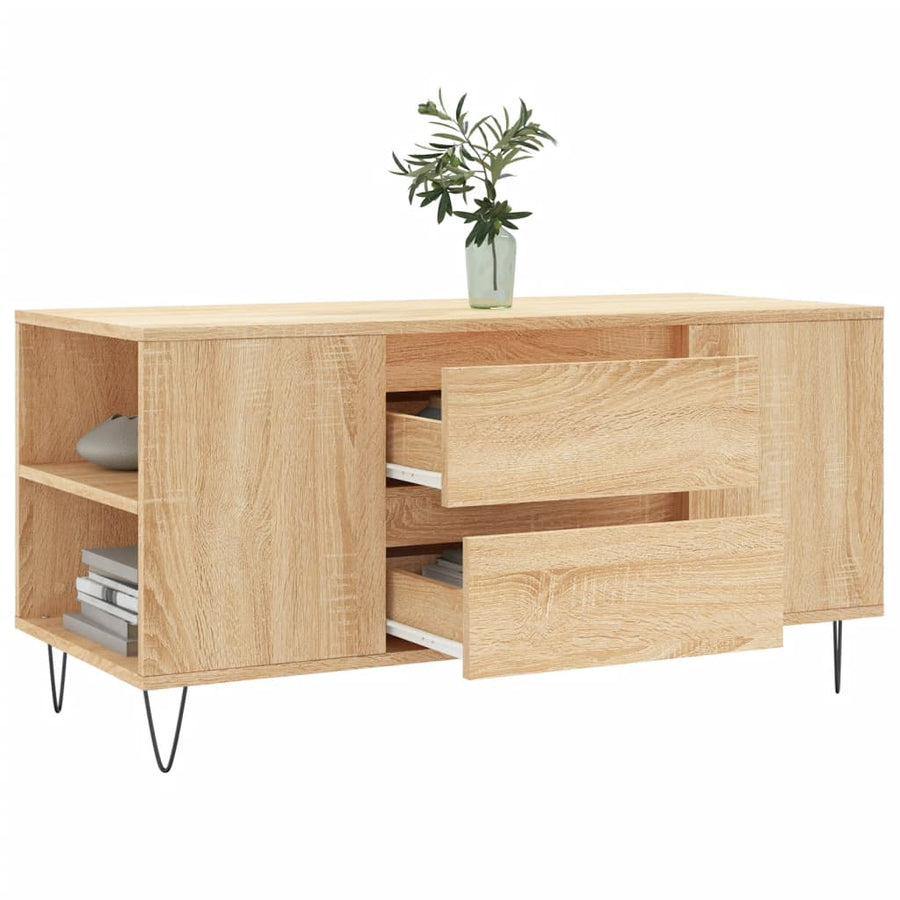 Salontafel 02X44,5X50 Cm Bewerkt Hout Kleurig Sonoma eiken