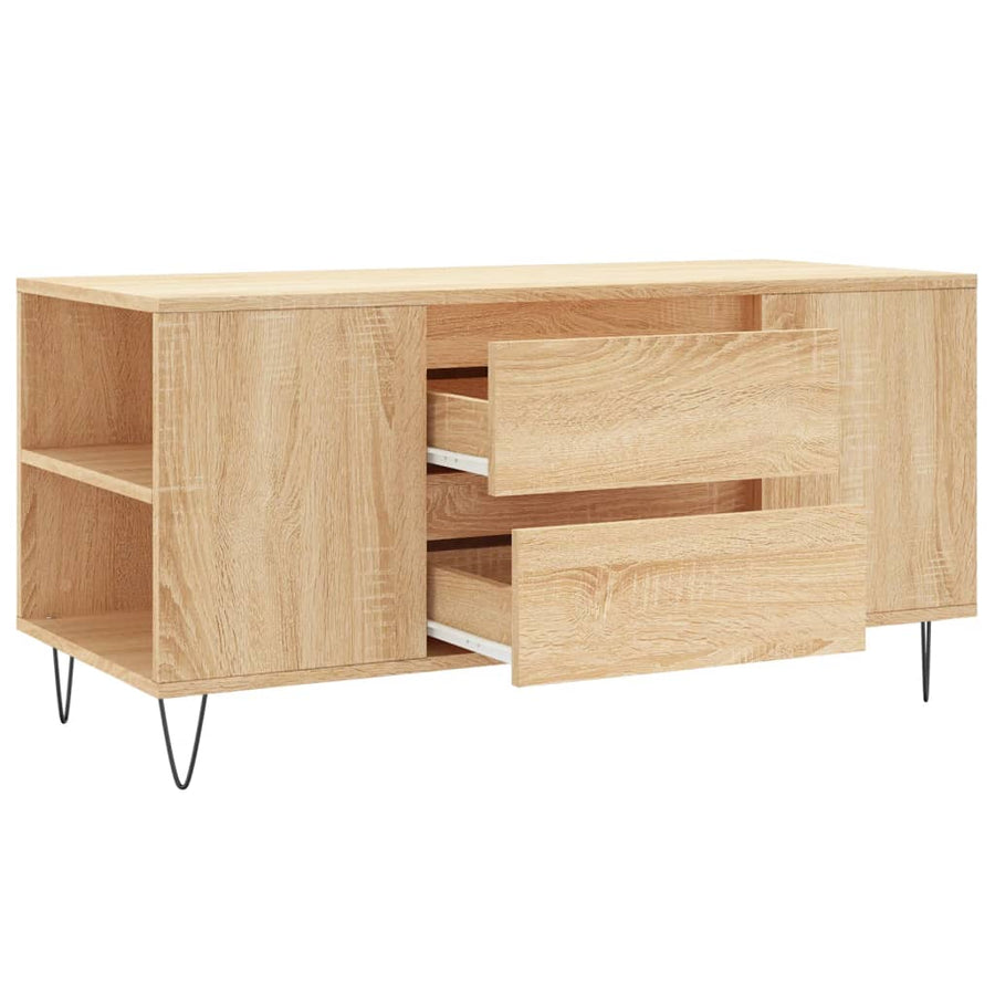Salontafel 02X44,5X50 Cm Bewerkt Hout Kleurig Sonoma eiken