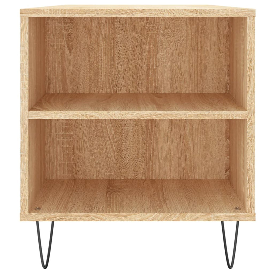 Salontafel 02X44,5X50 Cm Bewerkt Hout Kleurig Sonoma eiken