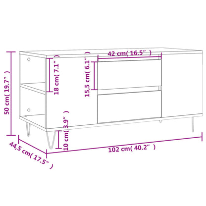 Salontafel 02X44,5X50 Cm Bewerkt Hout Kleurig Sonoma eiken