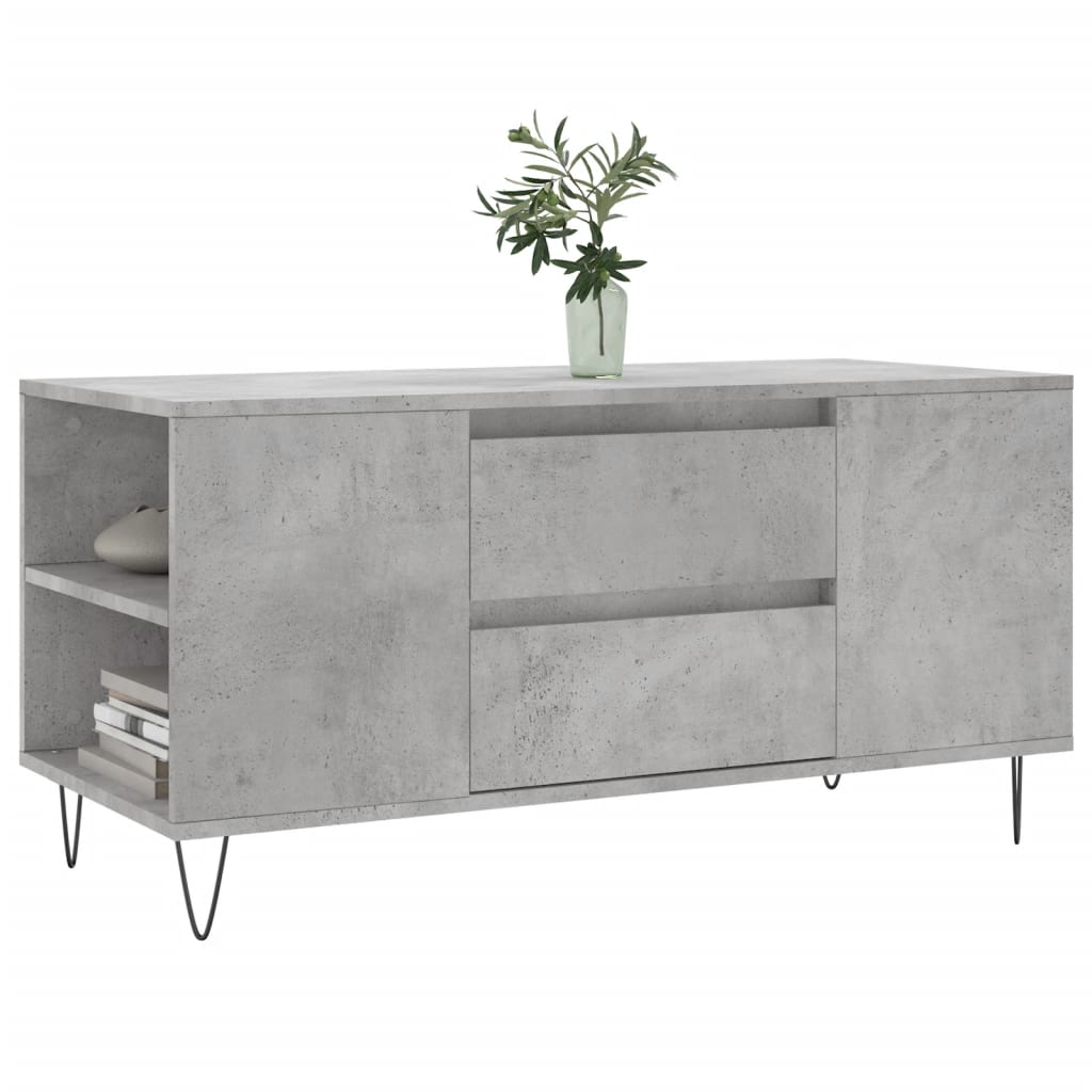 Salontafel 02X44,5X50 Cm Bewerkt Hout Betongrijs