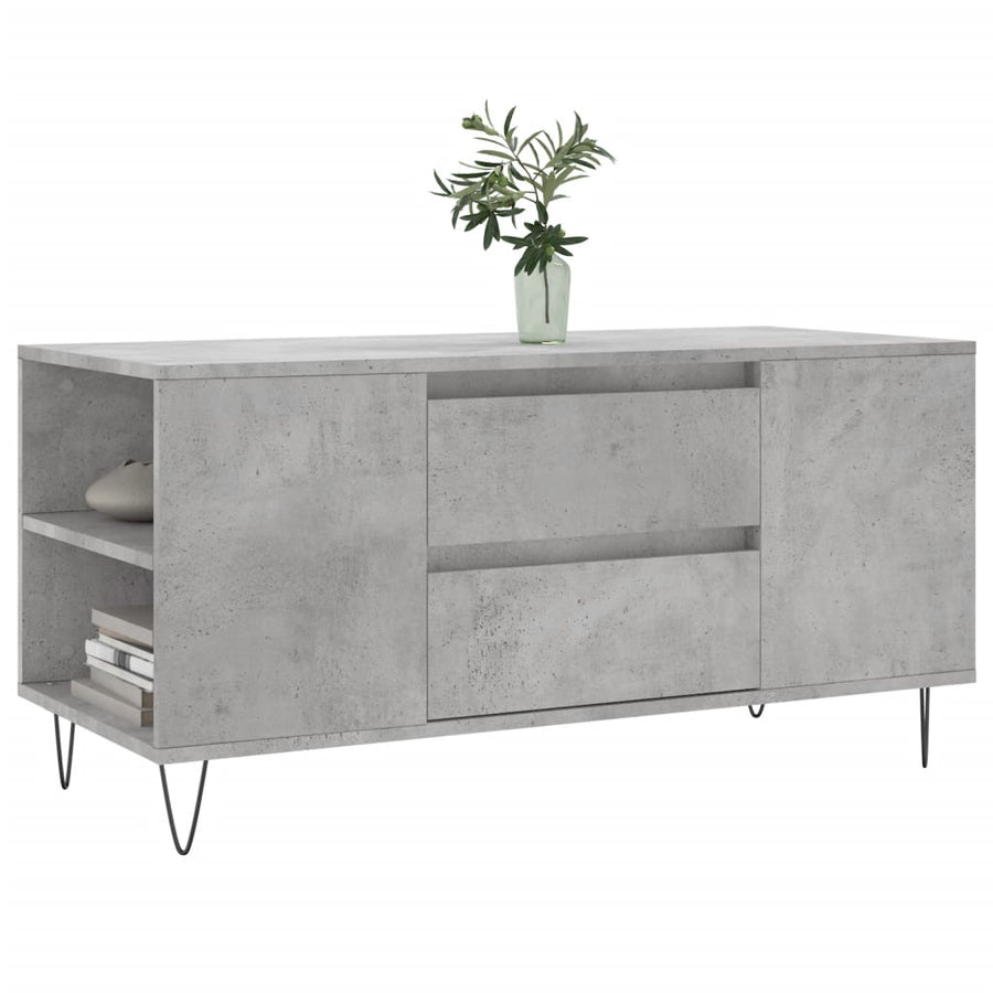 Salontafel 02X44,5X50 Cm Bewerkt Hout Betongrijs