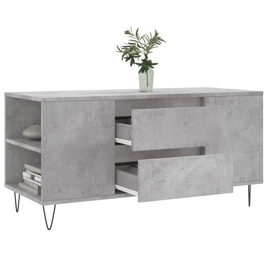 Salontafel 02X44,5X50 Cm Bewerkt Hout Betongrijs