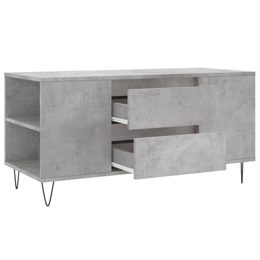 Salontafel 02X44,5X50 Cm Bewerkt Hout Betongrijs