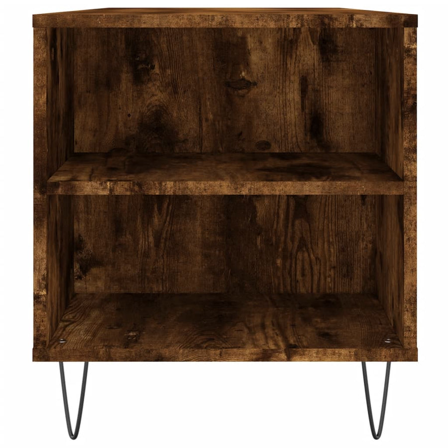 Salontafel 02X44,5X50 Cm Bewerkt Hout Kleurig Gerookt eiken