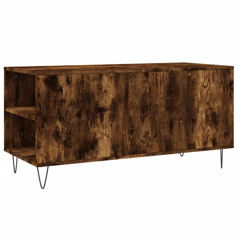Salontafel 02X44,5X50 Cm Bewerkt Hout Kleurig Gerookt eiken
