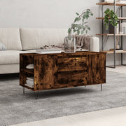 Salontafel 102x44,5x50 cm bewerkt hout gerookt eiken