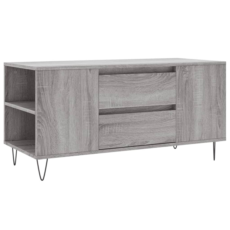 Salontafel 02X44,5X50 Cm Bewerkt Hout Eikenkleur Grijs sonoma