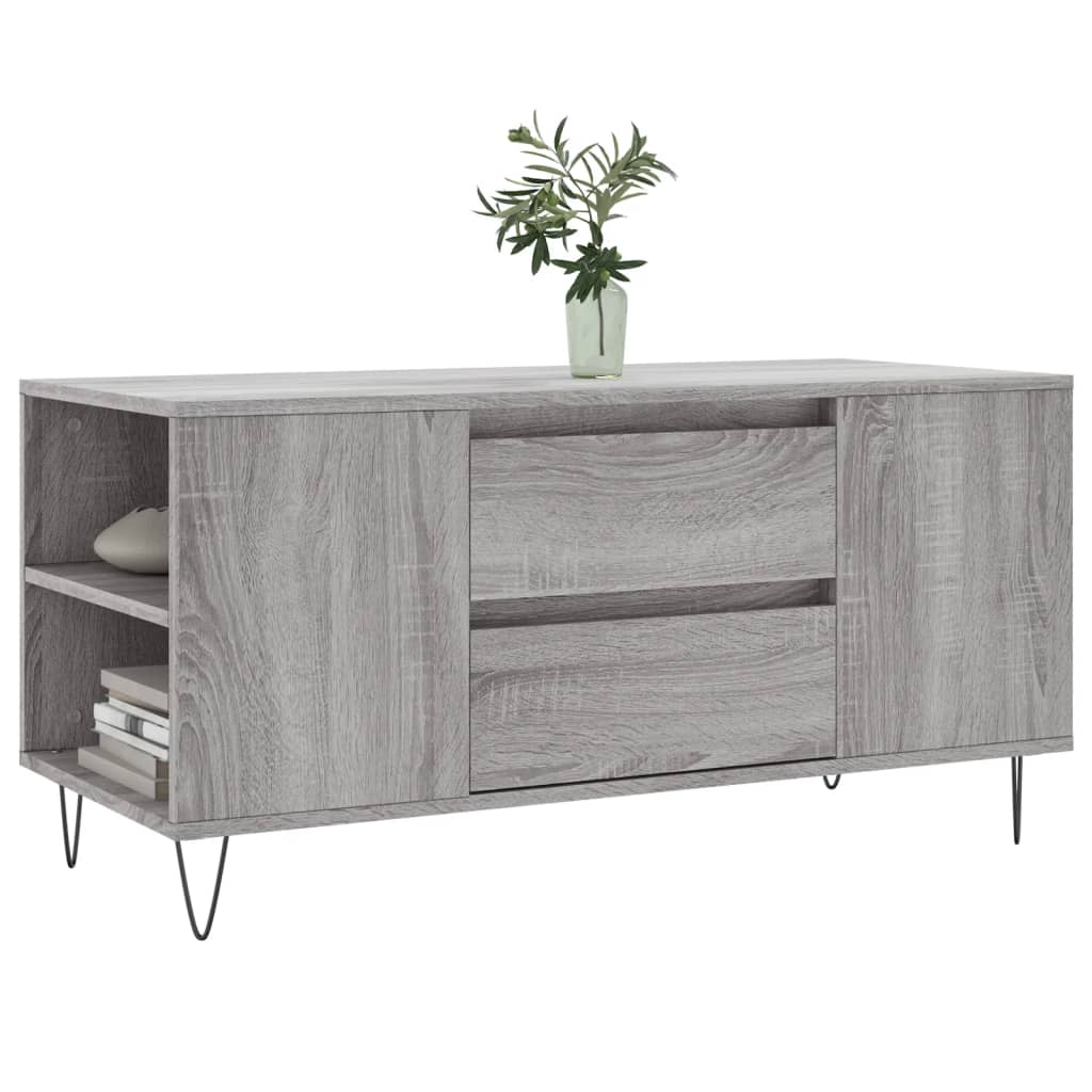 Salontafel 02X44,5X50 Cm Bewerkt Hout Eikenkleur Grijs sonoma