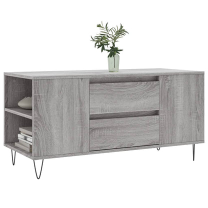 Salontafel 02X44,5X50 Cm Bewerkt Hout Eikenkleur Grijs sonoma
