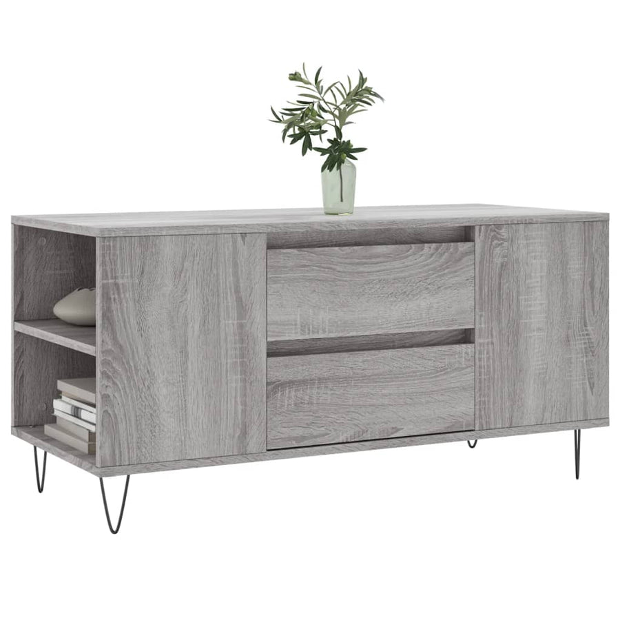 Salontafel 02X44,5X50 Cm Bewerkt Hout Eikenkleur Grijs sonoma