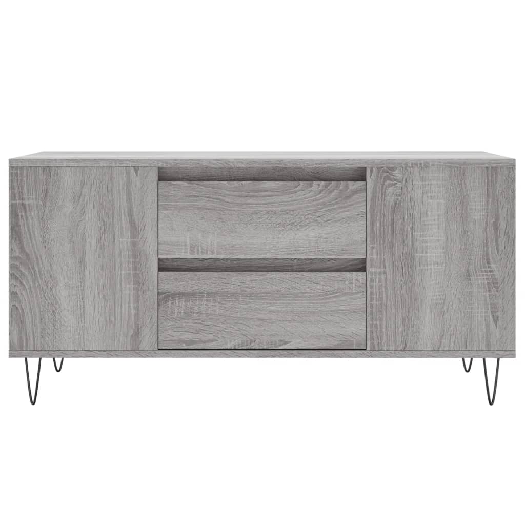 Salontafel 02X44,5X50 Cm Bewerkt Hout Eikenkleur Grijs sonoma