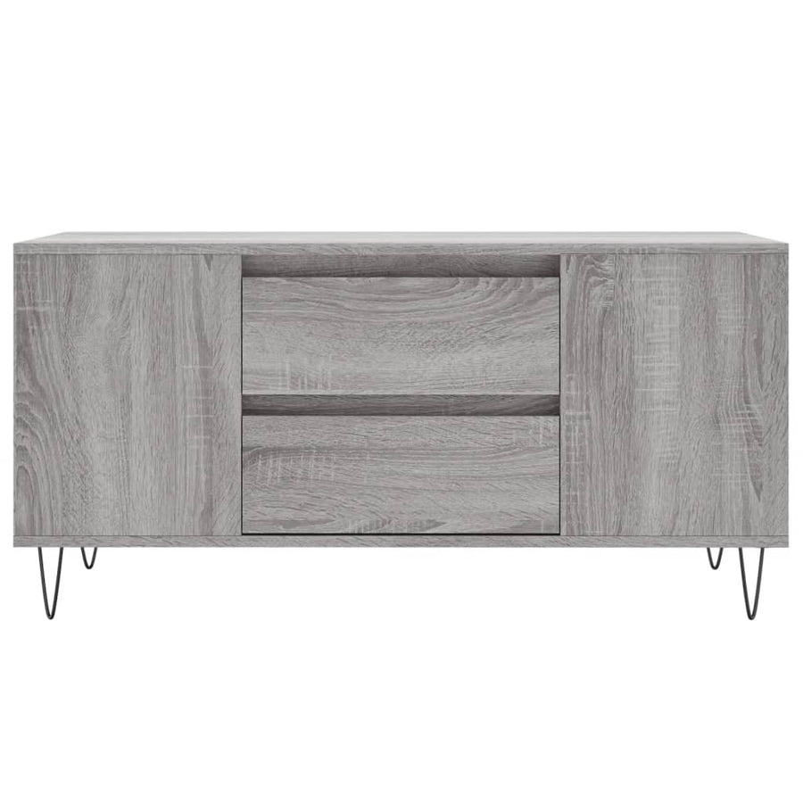 Salontafel 02X44,5X50 Cm Bewerkt Hout Eikenkleur Grijs sonoma