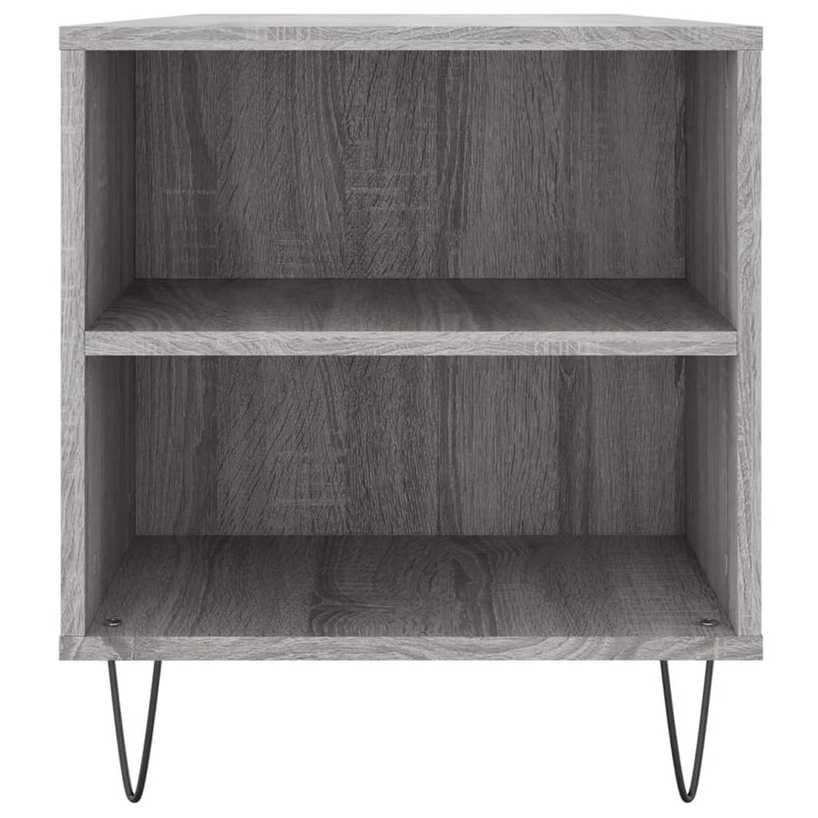 Salontafel 02X44,5X50 Cm Bewerkt Hout Eikenkleur Grijs sonoma