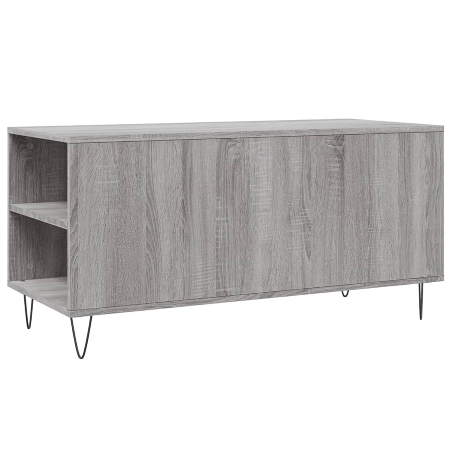 Salontafel 02X44,5X50 Cm Bewerkt Hout Eikenkleur Grijs sonoma