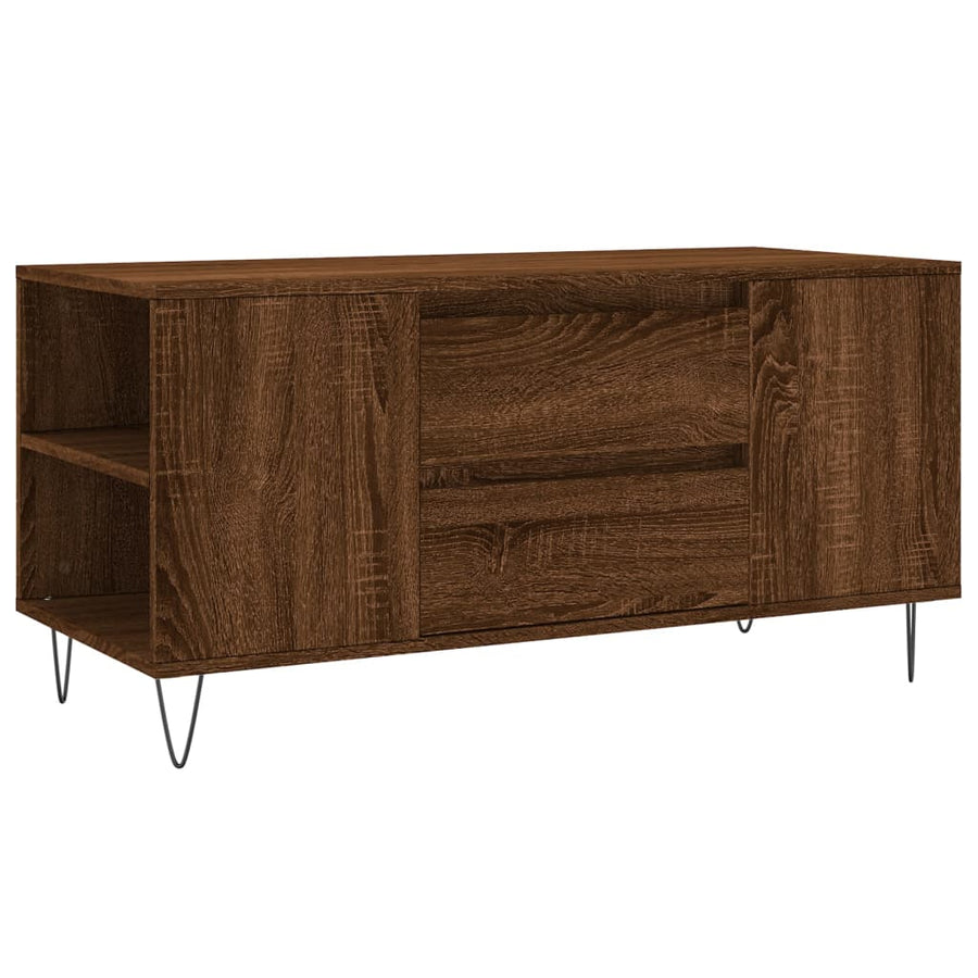 Salontafel 02X44,5X50 Cm Bewerkt Hout Bruin Eikenkleur Bruineiken