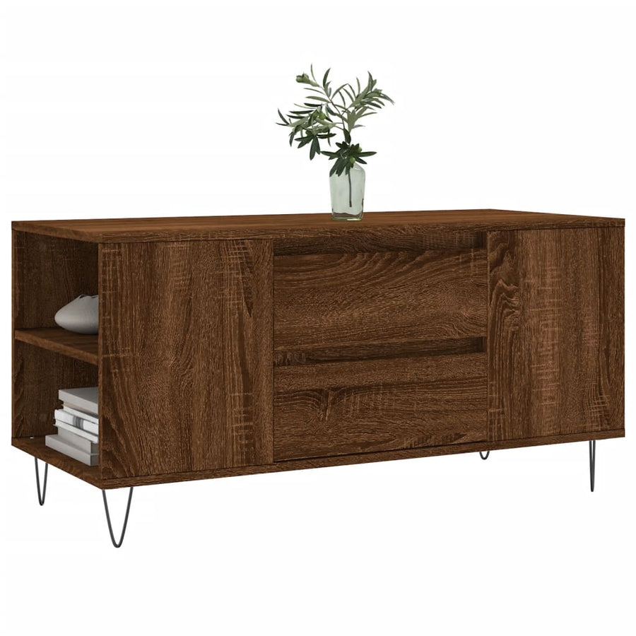 Salontafel 02X44,5X50 Cm Bewerkt Hout Bruin Eikenkleur Bruineiken
