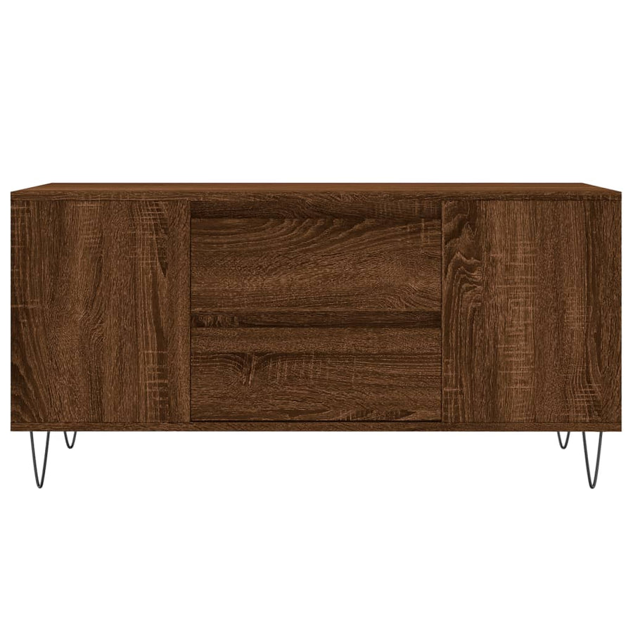 Salontafel 02X44,5X50 Cm Bewerkt Hout Bruin Eikenkleur Bruineiken