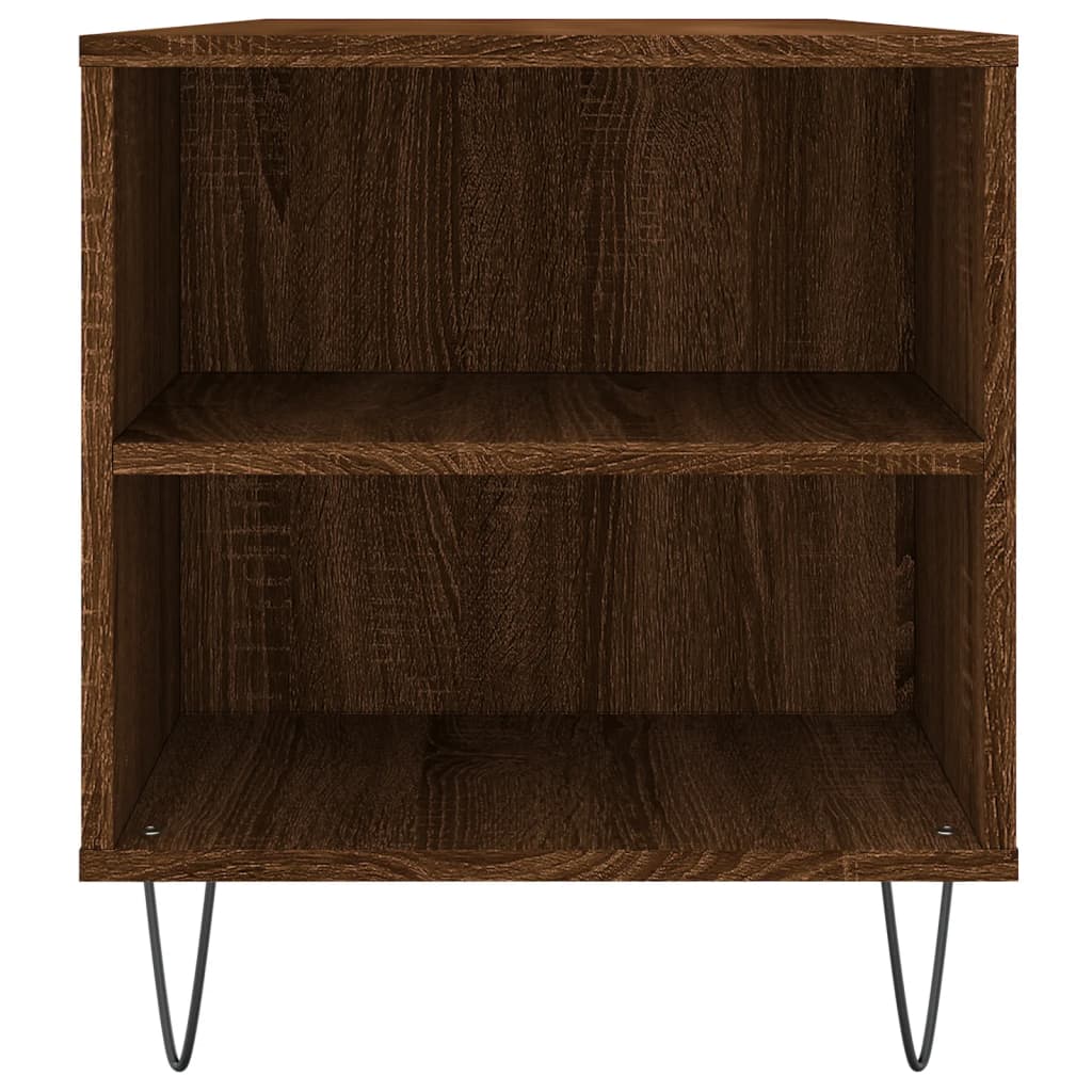 Salontafel 02X44,5X50 Cm Bewerkt Hout Bruin Eikenkleur Bruineiken