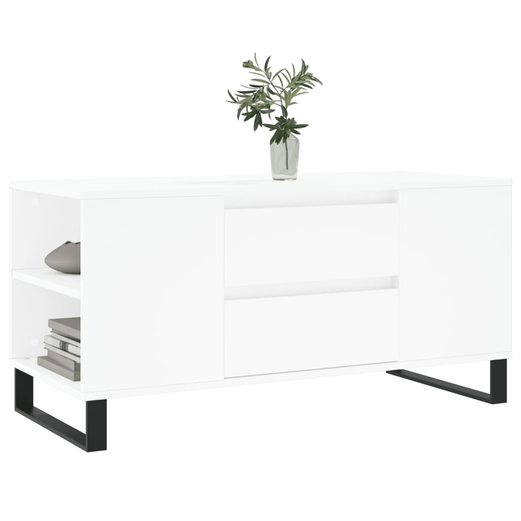 Salontafel 02X44,5X50 Cm Bewerkt Hout Wit