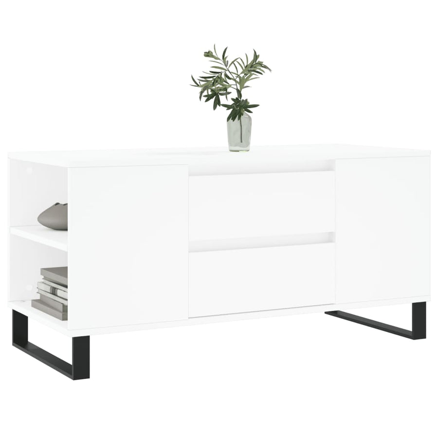 Salontafel 02X44,5X50 Cm Bewerkt Hout Wit