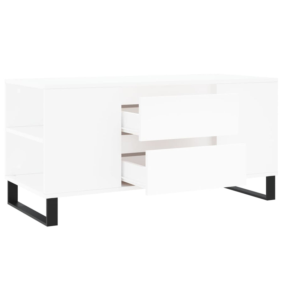 Salontafel 02X44,5X50 Cm Bewerkt Hout Wit