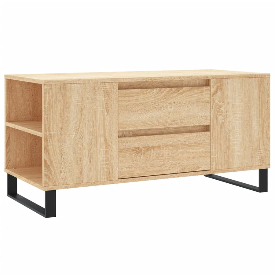 Salontafel 02X44,5X50 Cm Bewerkt Hout Kleurig Sonoma eiken